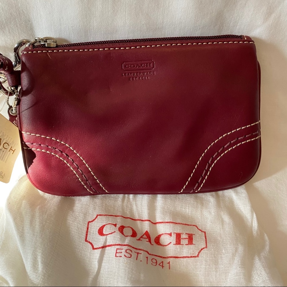 COACH Leather Small Wristlet